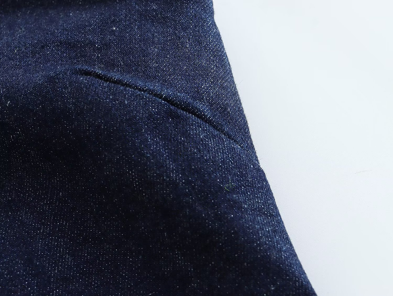 novo estilo de vestido jeans com zíper traseiro e envolto no peito para mulheres_voghion.com