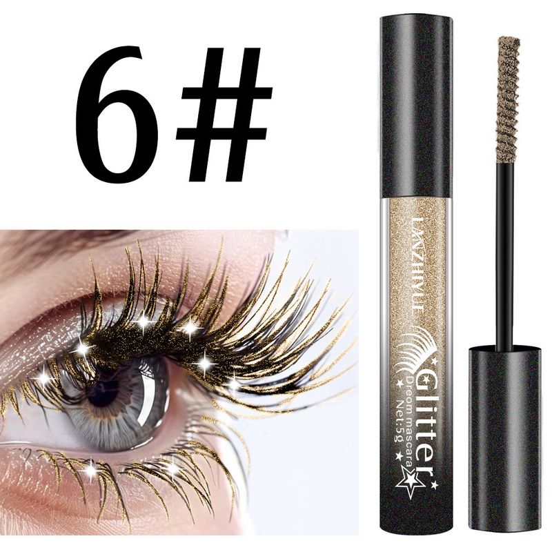 Mascara LANZHIYUE Mascara glitterato perlescente lucido color diamante rotto_voghion.com