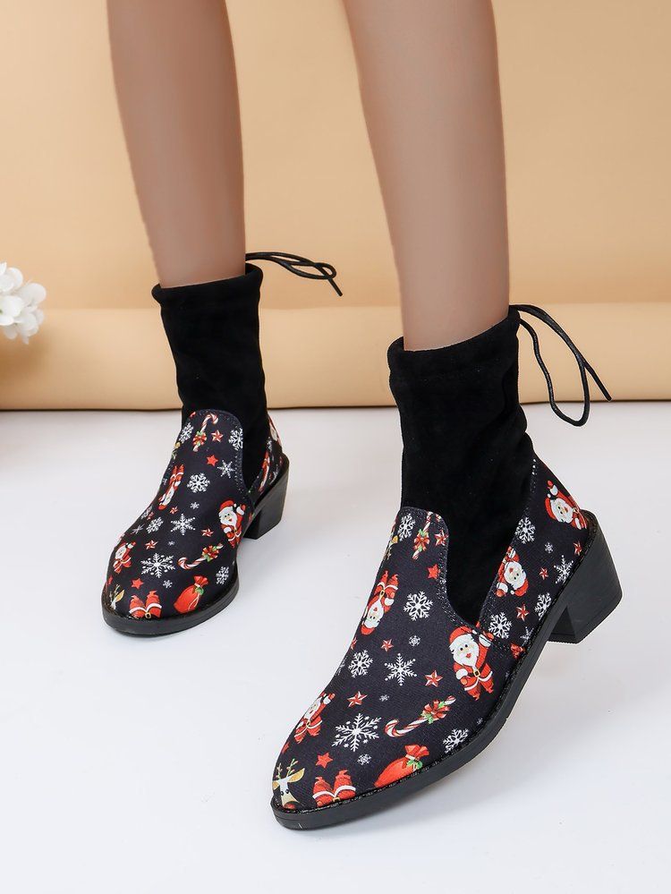 2024 herfst winter plus size suède korte voor dames vierkante hak en achterkant veter mode laarzen_voghion.com