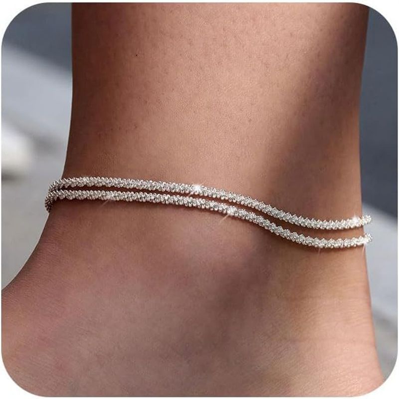 Korean And Japanese Fashion Hip-Hop Versatile Minimalist Style Cuban Single Double Layer Braided Chain Gold Silver_voghion.com