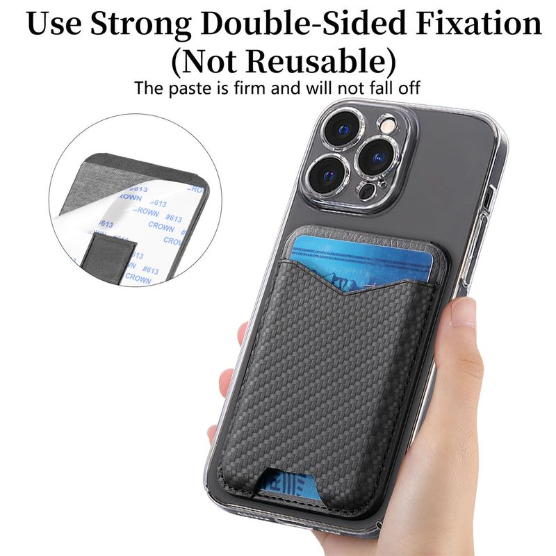 TechGlobe Universal Back Sticker Phone Holder Card Case A-shaped Stand Multi-card Storage Function Gift Pack Adhesive Wholesale_voghion.com