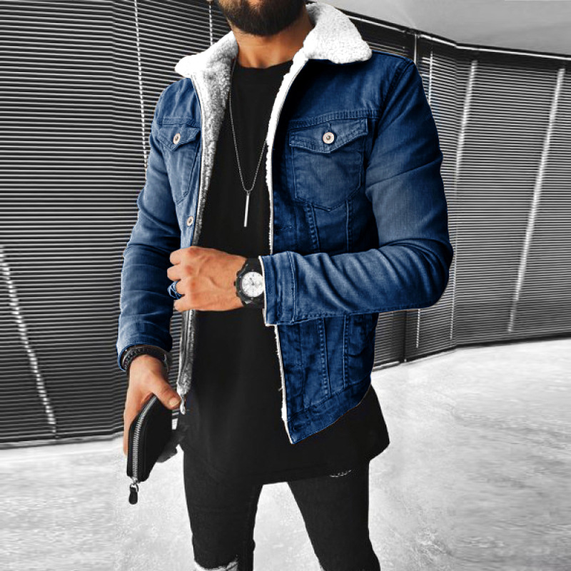 2023 Hierscht a Wanter Männer Lammwoll Liicht Denim Jacket Slim Jacket Denim Jacket Jean Mantel Männer Casual Denim Outwear_voghion.com