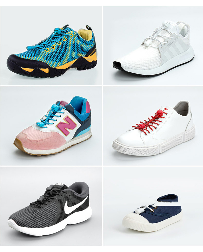 1 paio di lacci elastici sportivi senza cravatta per bambini adulti lacci pigri con chiusura accessori per scarpe lacci elastici a pois_voghion.com