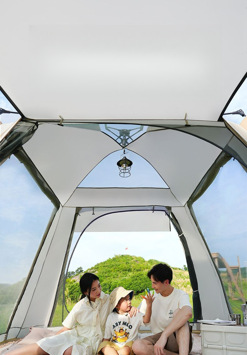 Yuyang Villa Outdoor-Zelt, Campingausrüstung, Familienversion, eine Sekunde schneller Aufbau, keine Montage erforderlich, bequemes Picknick_voghion.com