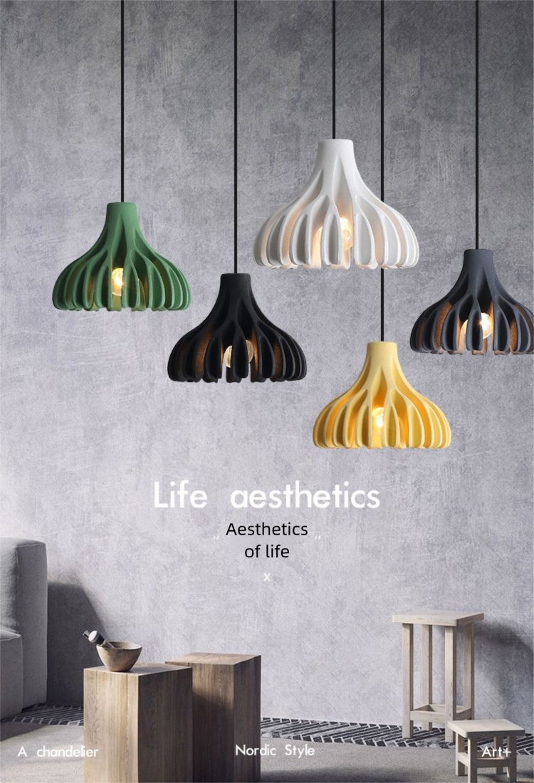 Lampada a sospensione per studio, scrivania da bar in resina Macaron, design per ristoranti, personalità creativa, arredamento commerciale, illuminazione nordica_voghion.com