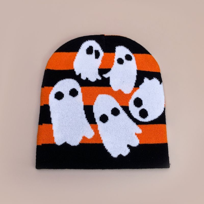 New Hip Hop Halloween Men's and Women's Jacquard Woolen Knitted Autumn/Winter Hat Trendy Alphabet Warmth_voghion.com