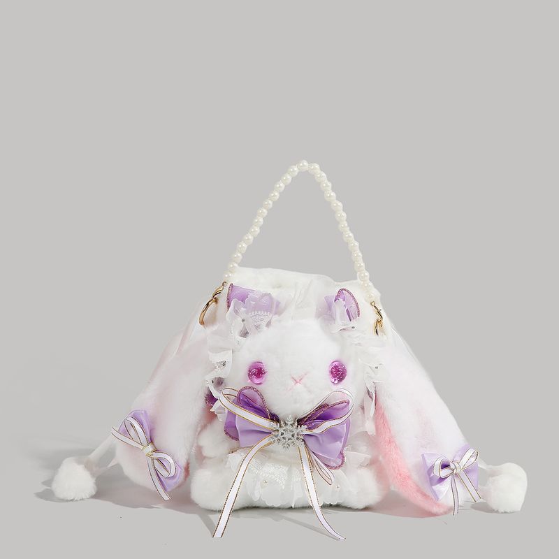 High-Value INS Style Lolita Rabbit Bag Full Set Small Flower Patchwork Genuine High-End Zodiac Gift For Girls_voghion.com