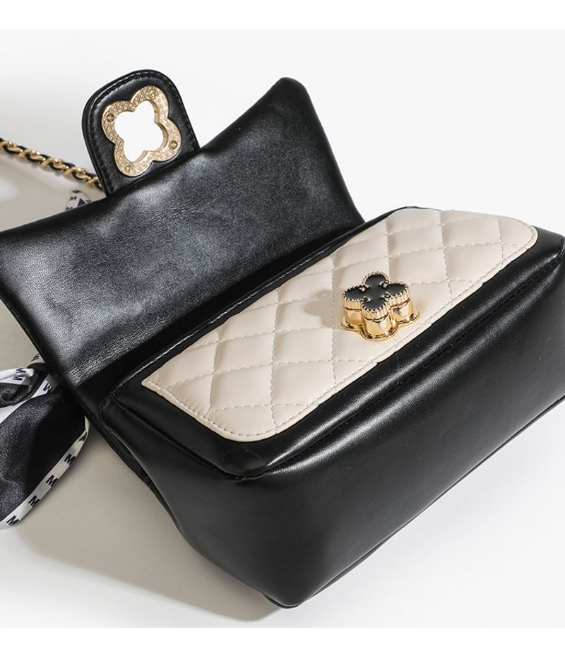 einzelne Schulter kleine quadratische Rhombus Umhängetasche Xiaoxiangfeng Mode Nischenkette Tasche_voghion.com