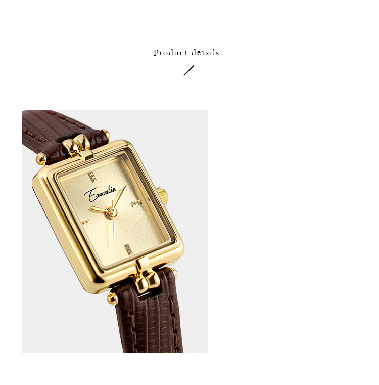Dameshorloges Horloge Temperament Vrouwelijke Dames Retro Niche Licht Luxe Vrouwelijke Kleine Vierkante Horloge Om Vriendin Te Versturen_voghion.com