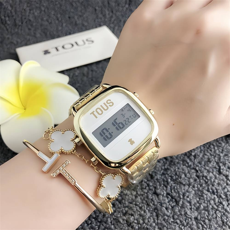 Popüler Modeller Bayan LED Elektronik Saat Öğrenciler Kişiselleştirilmiş Kol Saati Dijital Kadran Kuvars Saat_voghion.com