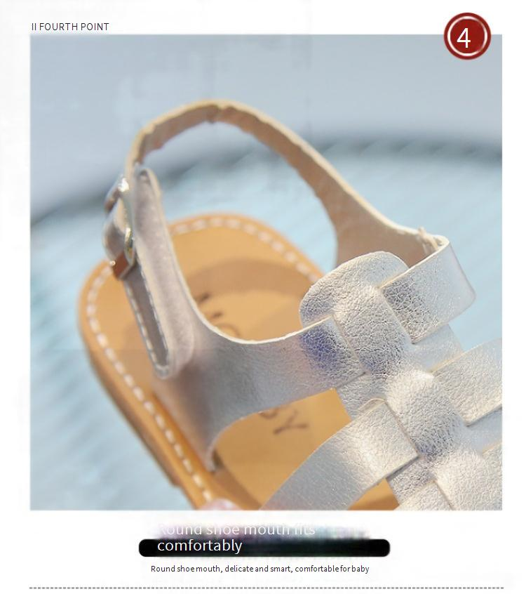 Kinderschuhe Sommer Neue Mode Kleines Mädchen Gewebte Prinzessin Schuhe Kinder Weichen Boden Strandschuhe Trendy_voghion.com