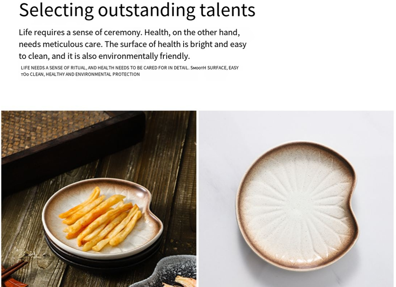 Dinner Plate Dessert Plate Cake Plate Ceramic Creative Snack Plate Tableware Bone Plate Afternoon Tea Melon Seeds Plate_voghion.com