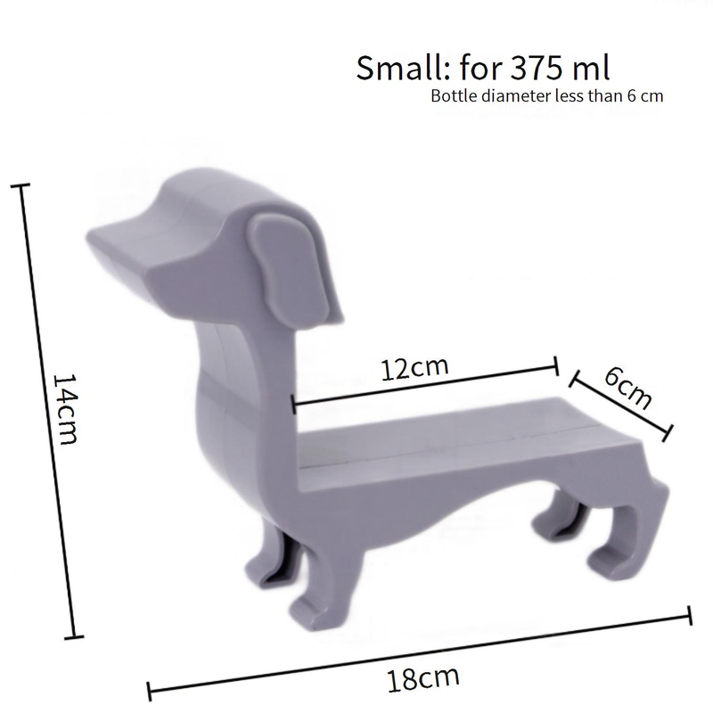 Suporte para garrafas de vinho Dachshund - Suporte para garrafas em formato de cachorro engraçado para decoração de cozinha e bar - Presente exclusivo para amantes de vinho_voghion.com