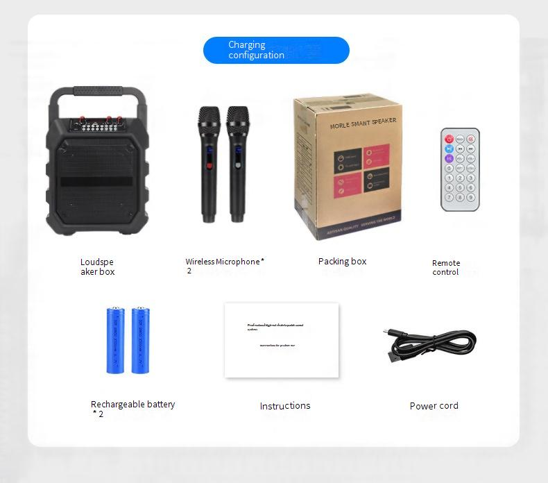 Portable Speakers With Sound Card Effect Outdoor Karaoke Microphone Integrated Bluetooth Speaker_voghion.com