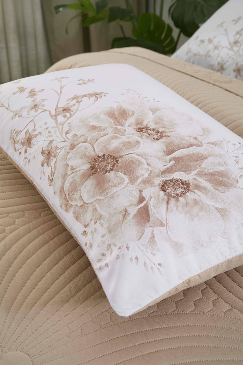 CG20 Blumenset, geeignet für Schlafzimmer und Wohnzimmer (1 * Tagesdecke + 2 * Kissenbezüge, kein Bettdeckenkern oder Kissenkern)_voghion.com