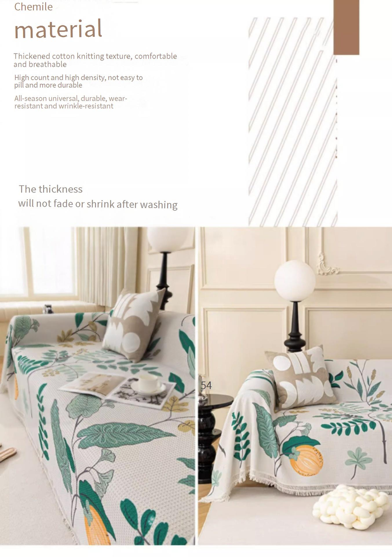 Linen Blend Sofa Cover - All-Season Universal Fit Full Coverage Couch Protector With Modern Minimalist Design (Breathable Washable Anti-Slip)_voghion.com