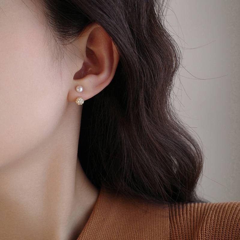 Damenschmuck Retro Einteilige Zweiteilige Perlenohrringe Leichtes Luxus-High-End-Design Mode Temperament Einzigartige Pendlerohrringe_voghion.com