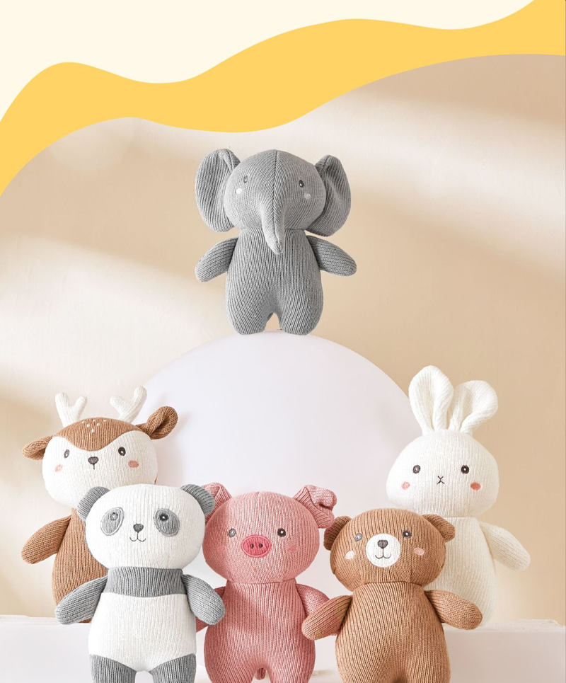 Stuffed Animals New Cotton Wool Knitted Doll Baby Soothing Sleeping Doll Baby Children Can Chew Plush Toy_voghion.com