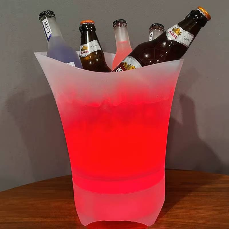 Bluetooth Light-emitting Ice Bucket LED Light Portable Small Audio Beer Bucket Camping Ice Buckets Bar Barware Atmosphere Props_voghion.com