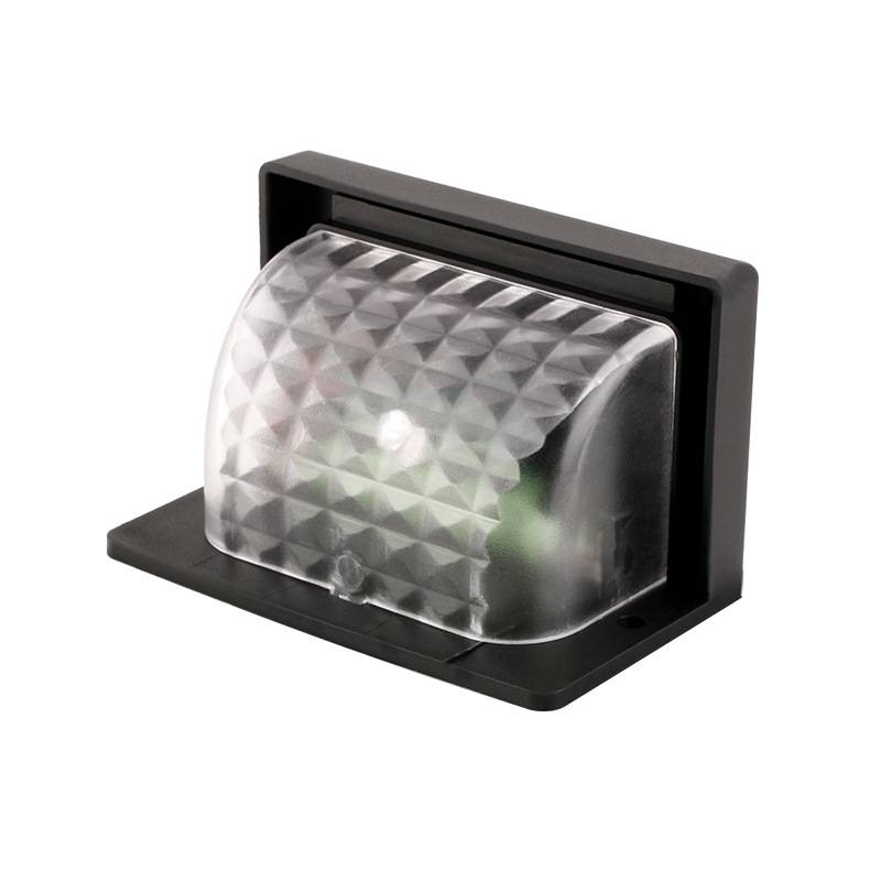 Luci solari per gradini da esterno, luci LED impermeabili per scale, recinzioni, giardino, vialetti, pareti - Alloggiamento nero con opzioni di luce bianca/calda/colorata_voghion.com