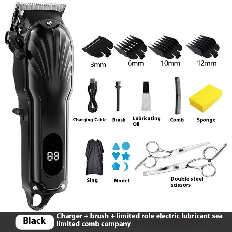Professional Cordless Hair Clipper For Barbers - Rechargeable Hair Trimmer With Stainless Steel Blades, Adjustable Guide Combs, Quiet Motor_voghion.com