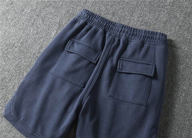 Lässige, schwere, stark gewaschene Arbeitskleidungs-Shorts für Herren, trendige, einfarbige Jogginghose aus Baumwolle, Retro-Fünf-Punkt-Hose_voghion.com