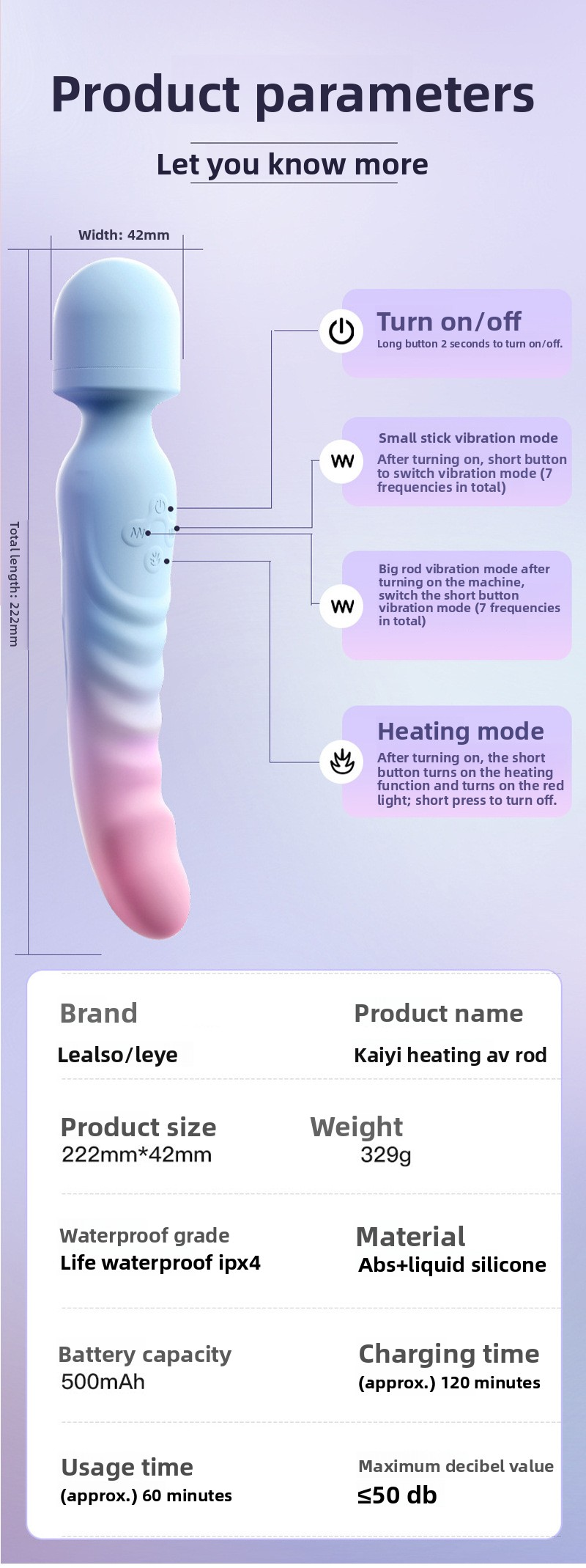 Vibratore a proiettile con bacchetta per il punto G, set di vibratori, vibratori sessuali, massaggiatore a bacchetta riscaldante impermeabile, giocattolo sessuale per adulti, per donne e coppie._voghion.com
