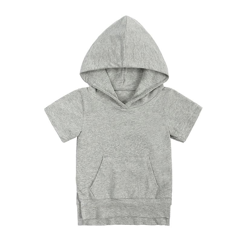 Kleinkind Jungen Kleidung Anzug Version Kleine Und Mittlere Kurzarm Kapuzen Sweatshirt Hose Zweiteiliger Anzug_voghion.com