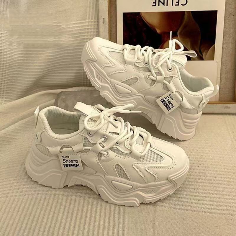 High Quality Women's 2025 Spring And Autumn New Ins Super Hot Dad Shoes Thick Sole Height Increasing Soft Leather_voghion.com