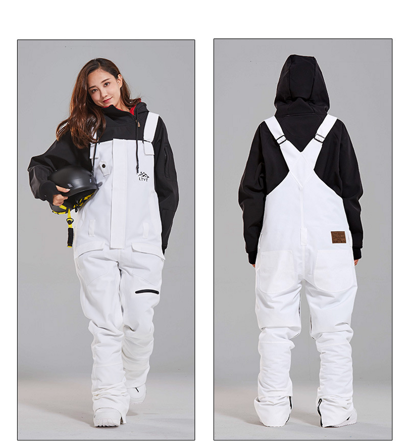Tuta da sci Snowboard doppia tavola impermeabile nera invernale sci indoor sci nuovi pantaloni da neve_voghion.com