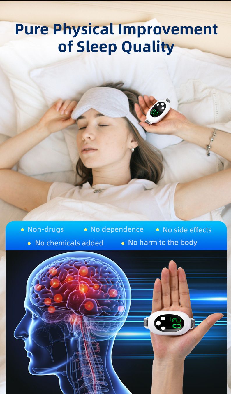 Micro-current intelligent sleep instrument sleep hand-held decompression sleep instrument low frequency pulse anxiety insomnia_voghion.com