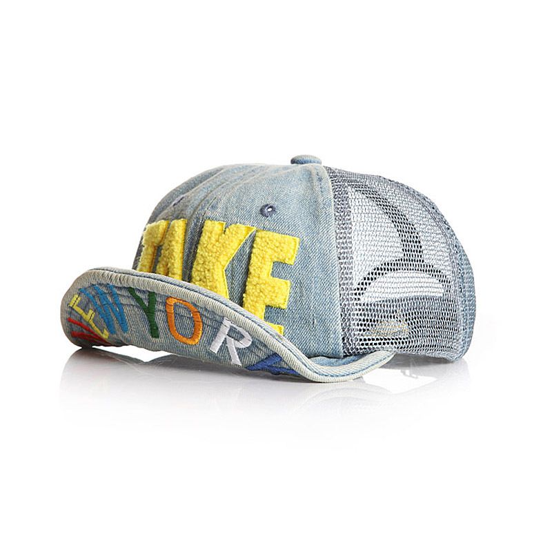 Gorras de béisbol de verano para bebé, de malla vaquera, ajustables, de hip hop, para niñas de 2 a 6 años, novedad_voghion.com