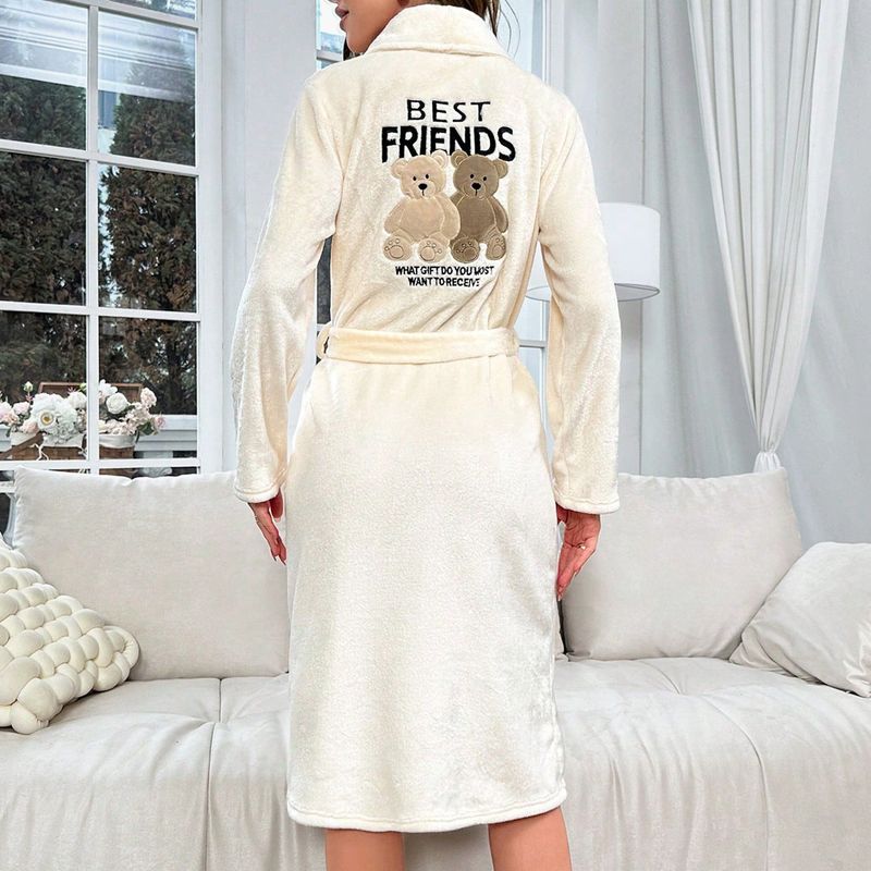 Peignoir long cardigan pour femme, nouvelle collection automne et hiver, chemise de nuit simple avec ceinture_voghion.com