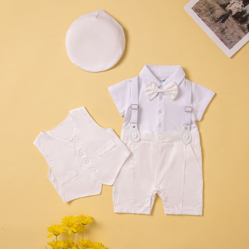 Mutter & Kinder Anzug Weste Hosenträger Overall Hut Junge Kleid Drei Stück Anzug_voghion.com