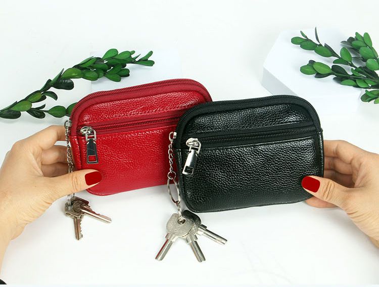 Spot 2022 Primavera Nova Bolsa de Cartão Pequena Estilo Europeu e Americano Carteira Curta Feminina Pupi Litchi Pattern Wallet_voghion.com