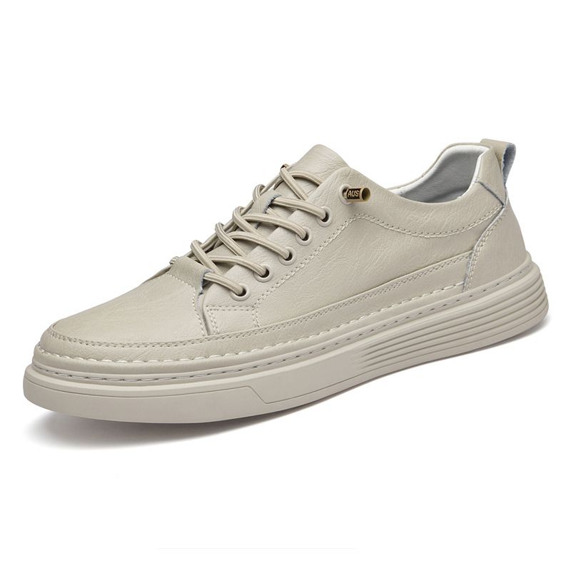 Retro Men's Board Shoes Platform Low-top Casual Shoes Small Leather Shoes Men_voghion.com