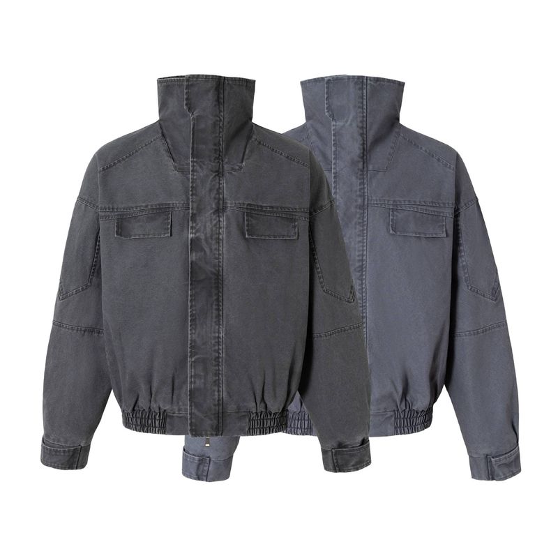 Eon Modish 25 Autunno Nuovo stile americano High Street Giacca con colletto alla coreana e linea strutturata_voghion.com