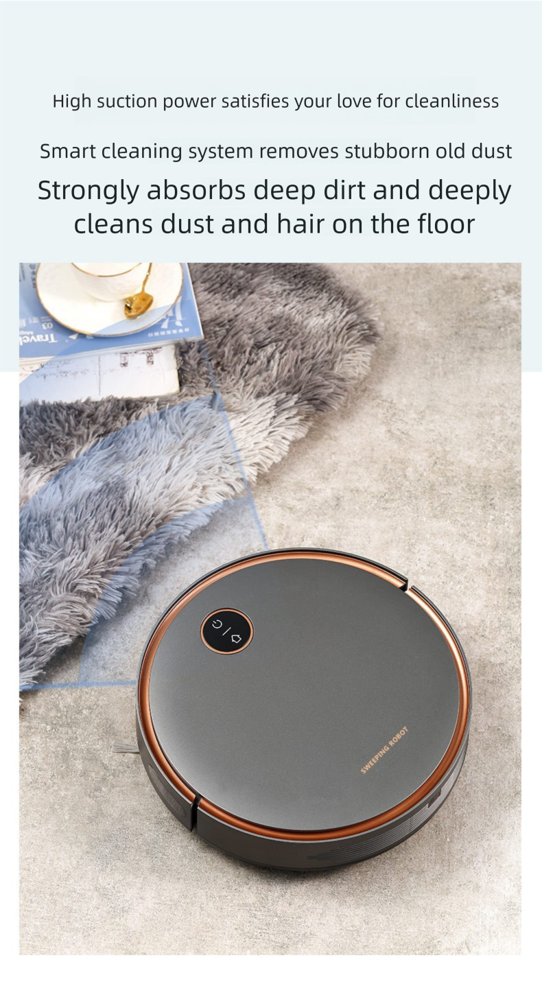 DB-302 Smart Robot Vacuum Cleaner Automatic Household Sweeping, Vacuuming, And Mopping 3-in-1 With Auto Recharge_voghion.com