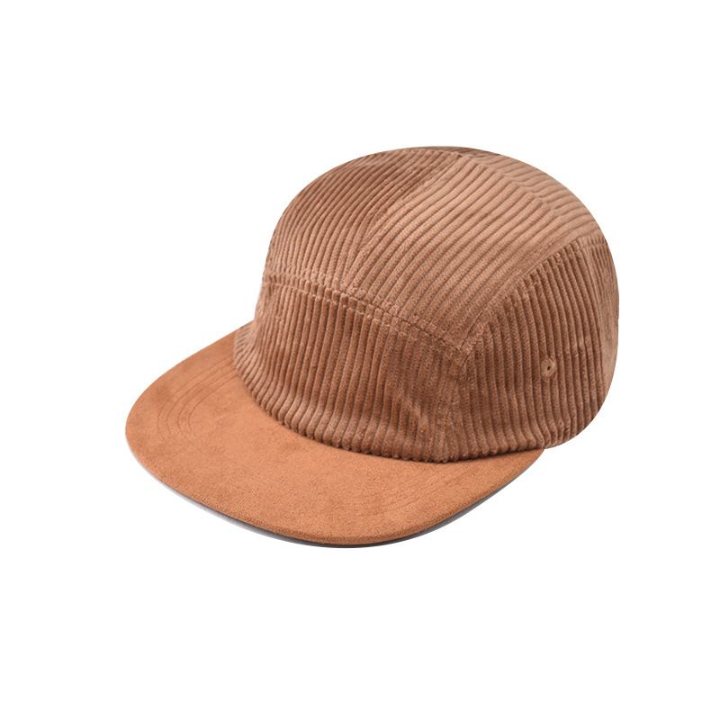 Cappello da baseball a tesa corta con lingua d'anatra, da uomo e da donna, con bordo piatto in velluto a coste e blocchi di colore, morbido e casual, per esterni_voghion.com