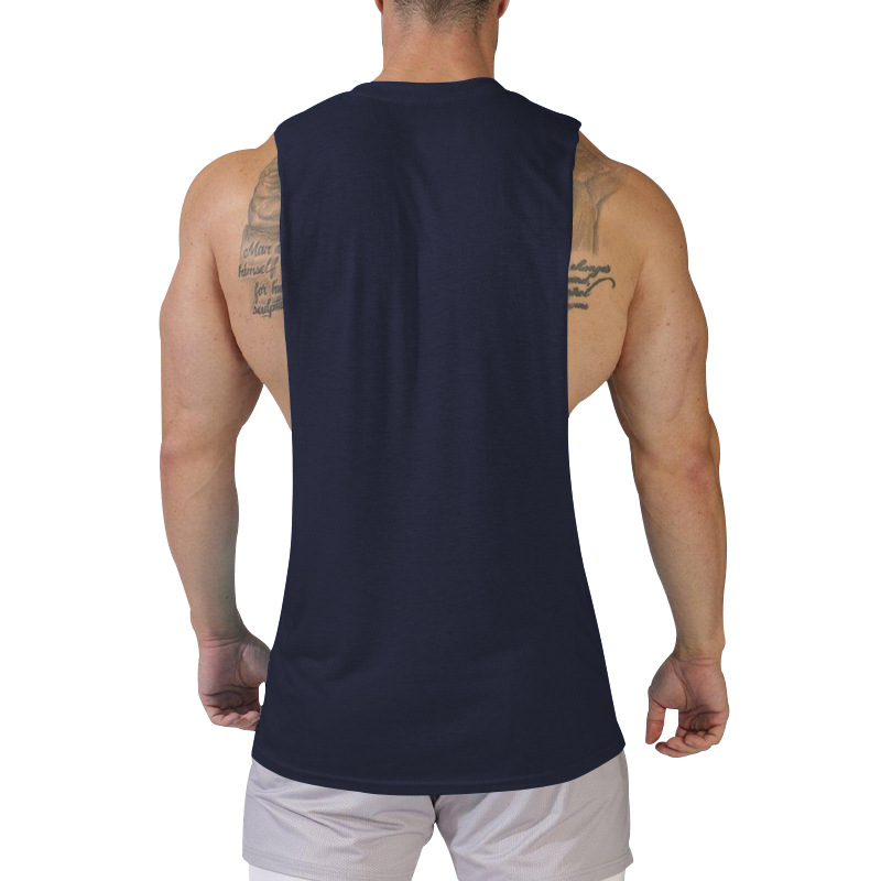 Men's Clothing New Men's Vest Muscular Men's Sports And Leisure Solid Color Men's Sleeveless Vest T Shirt_voghion.com