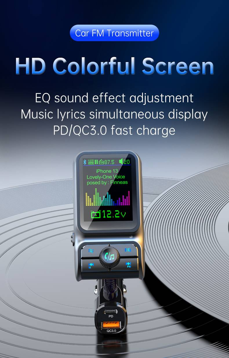BC85 Bluetooth 5.0 Car Stereo: Fast Charging, TF Card Support, Hands-Free Calling, BASS EQ, Universal Mobile Phone Compatibility_voghion.com