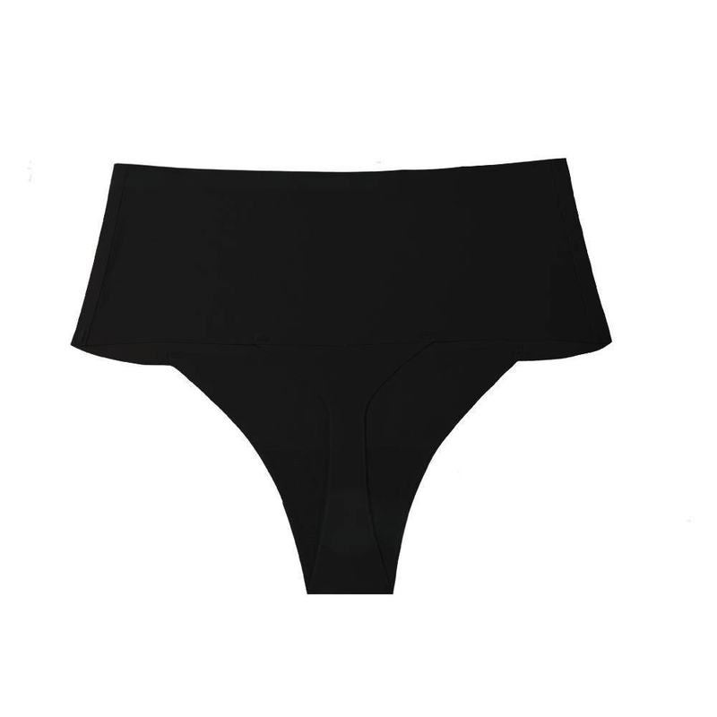 Ropa interior femenina, sencilla, sexy, tipo T, sin costuras, talla grande, de una pieza, de seda helada, color piel, de algodón puro, transpirable, con entrepierna._voghion.com