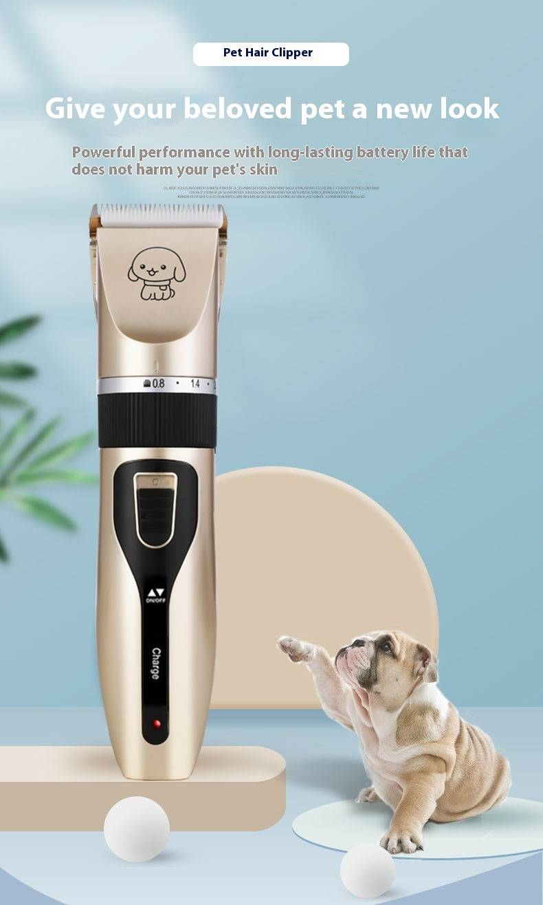 Professional Pet Grooming Clipper - Cordless Ceramic Blade Trimmer With Ultra-Quiet Motor Detachable Washable Head & Interchangeable Battery_voghion.com