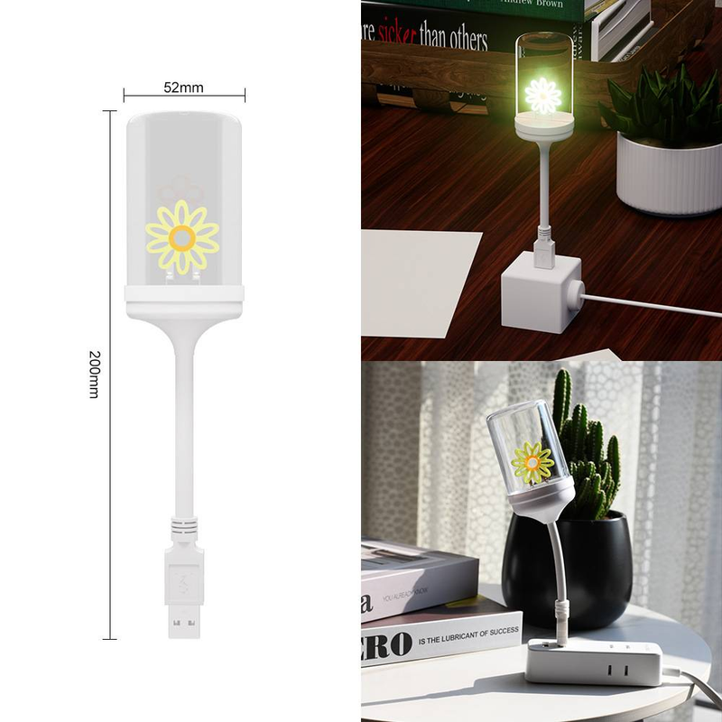 Luce notturna a LED USB in stile vintage con lampadine decorative a filamento - Dimmerabile, a risparmio energetico, portatile per camera da letto, cameretta dei bambini, ufficio_voghion.com