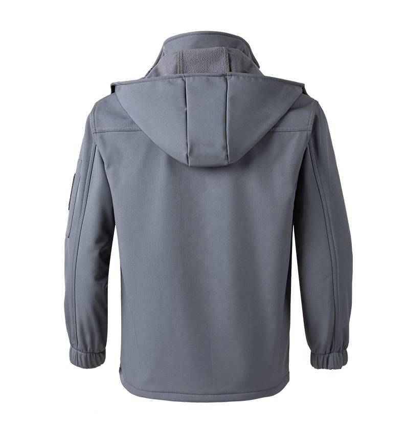Men's Fleece-lined Waterproof Tactical Jacket - Windproof Softshell Workwear For Outdoor, Riding & Daily Use_voghion.com