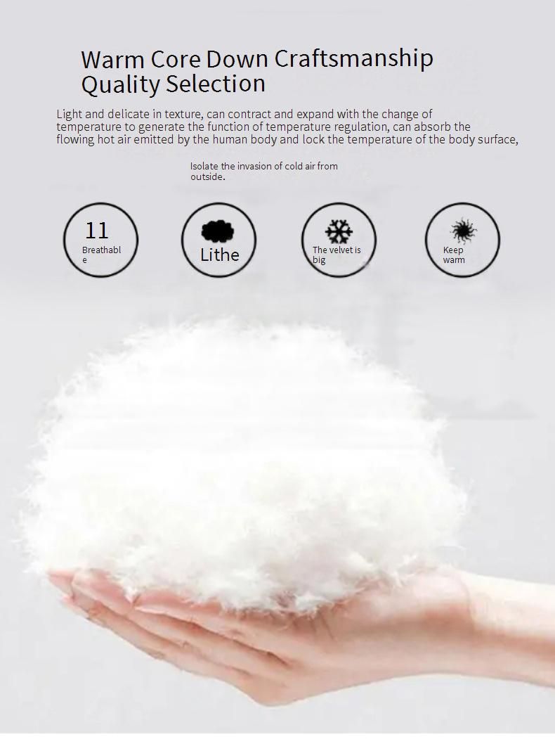 Winter-Steppjacke mit Kapuze für Herren und Damen – Entendaunen mit 600er Füllkraft, wasserabweisend, leichter und warmer Mantel für Outdoor-Aktivitäten_voghion.com