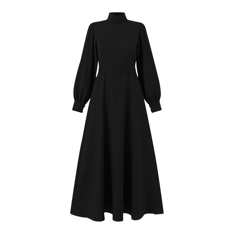 Dameskleding Moslim Vakantie Feest Turkse Zomerjurk Moslimjurk Lente Lange Mouw Oversized Gewaad_voghion.com