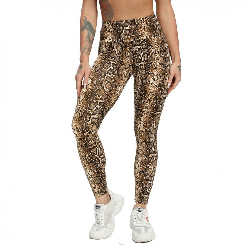 Women's yoga Pants Leopard Print Large Size Printed Pocket Slim Butt Lifting Sports Yoga Pants Leggings XY6645_voghion.com