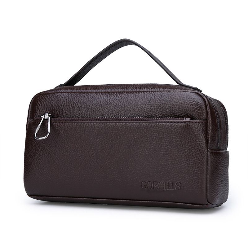 Borsa da uomo alla moda, in morbida pelle, casual, business, multitasche, grande capacità_voghion.com