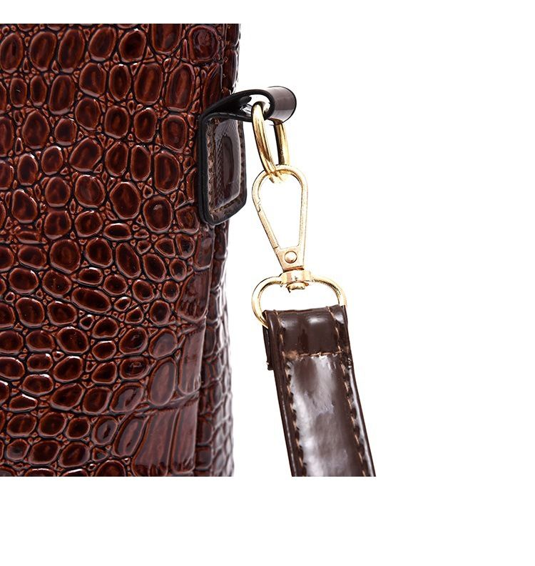 Modische Retro-Umhängetasche – stilvolle Umhängetasche mit Reißverschluss, geräumigen Innentaschen, weichem PU-Leder, klassischem Schwarz/Braun/Rot_voghion.com